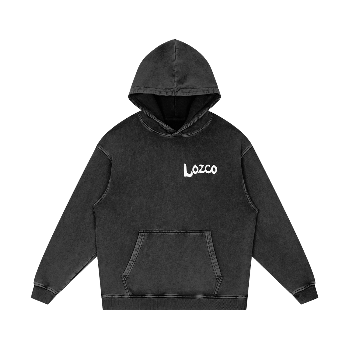 Snow Washed Oversized Cotton Hoodie