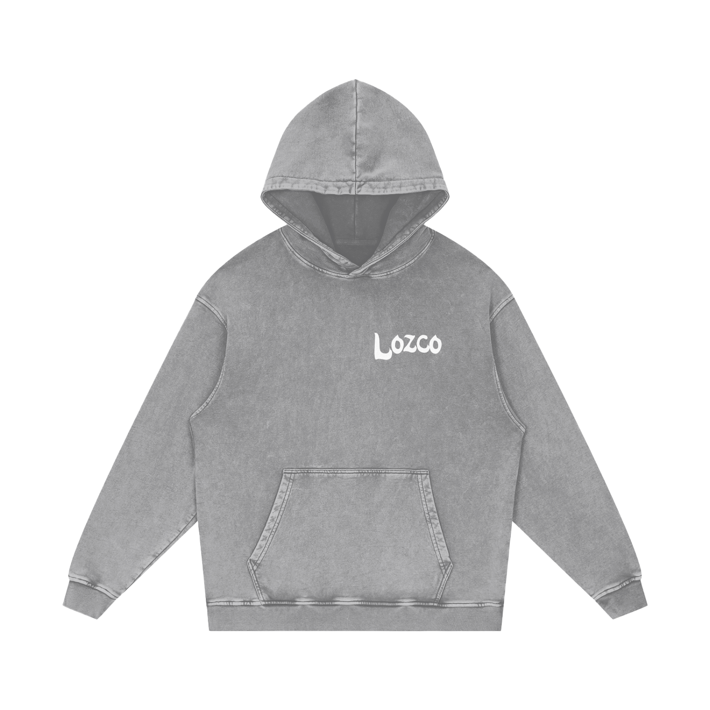 Snow Washed Oversized Cotton Hoodie