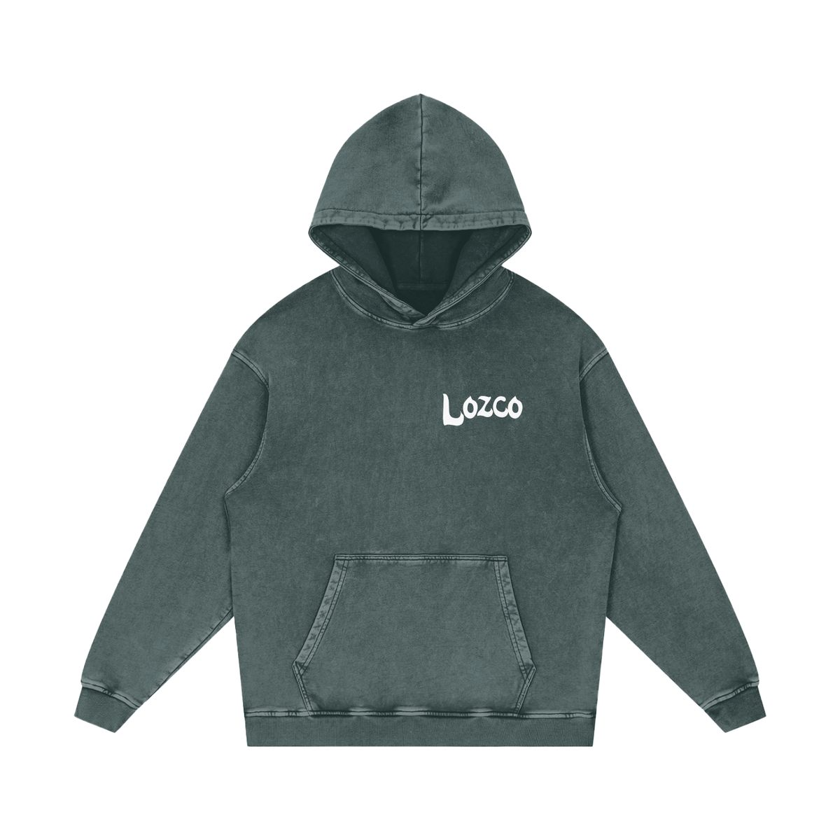 Snow Washed Oversized Cotton Hoodie