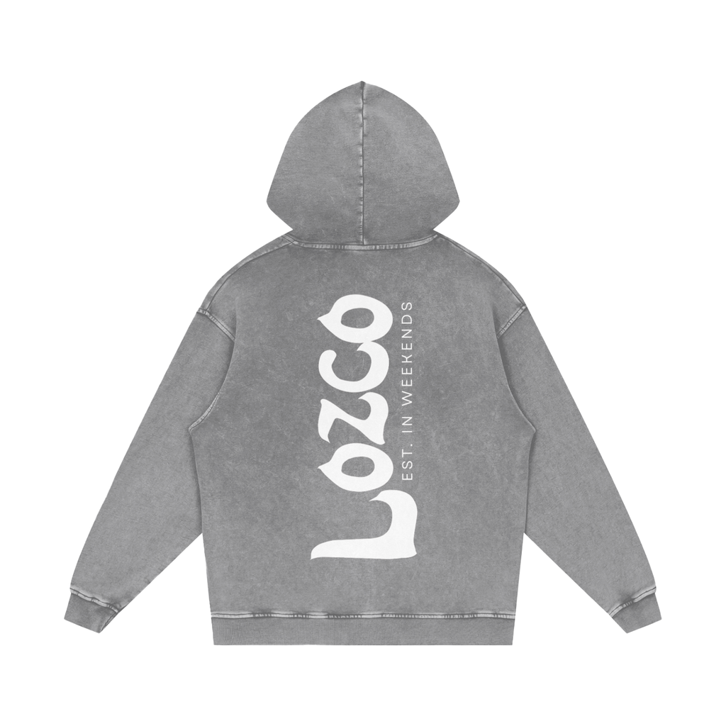 Snow Washed Oversized Cotton Hoodie