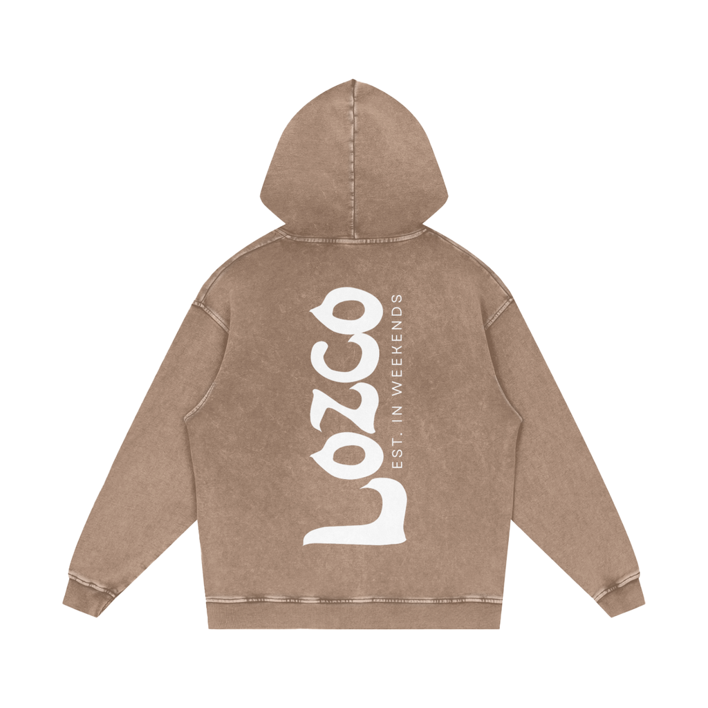 Snow Washed Oversized Cotton Hoodie