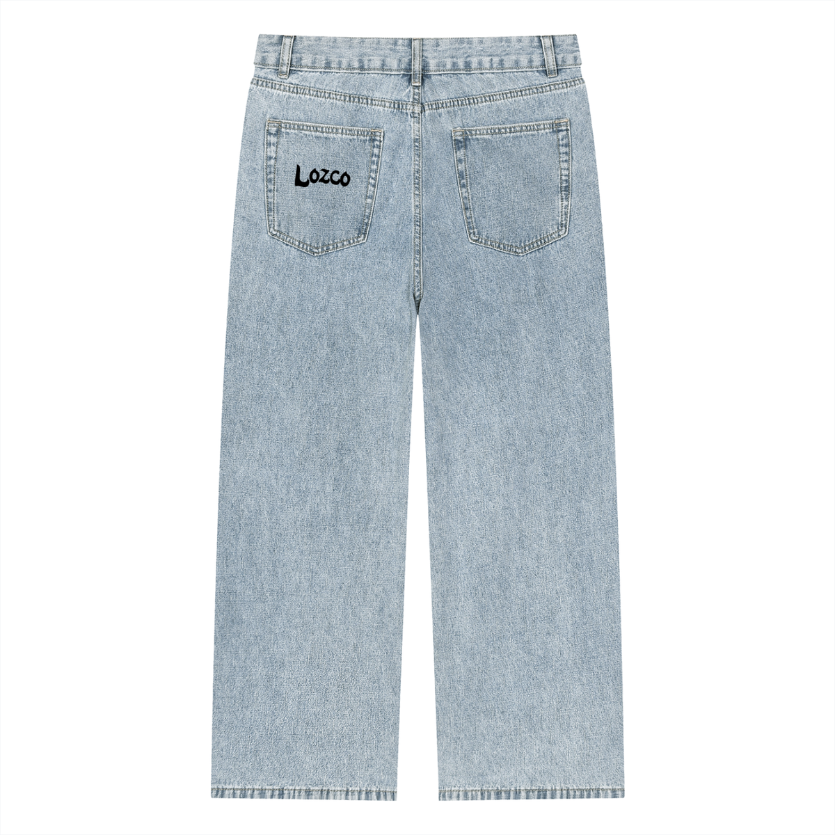 Unisex Vintage Wash Straight Leg Jeans