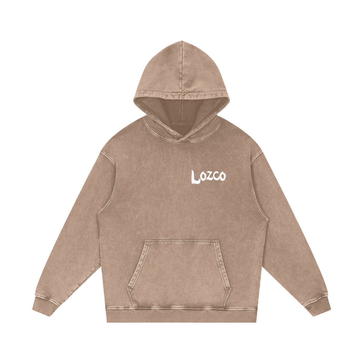 Snow Washed Oversized Cotton Hoodie