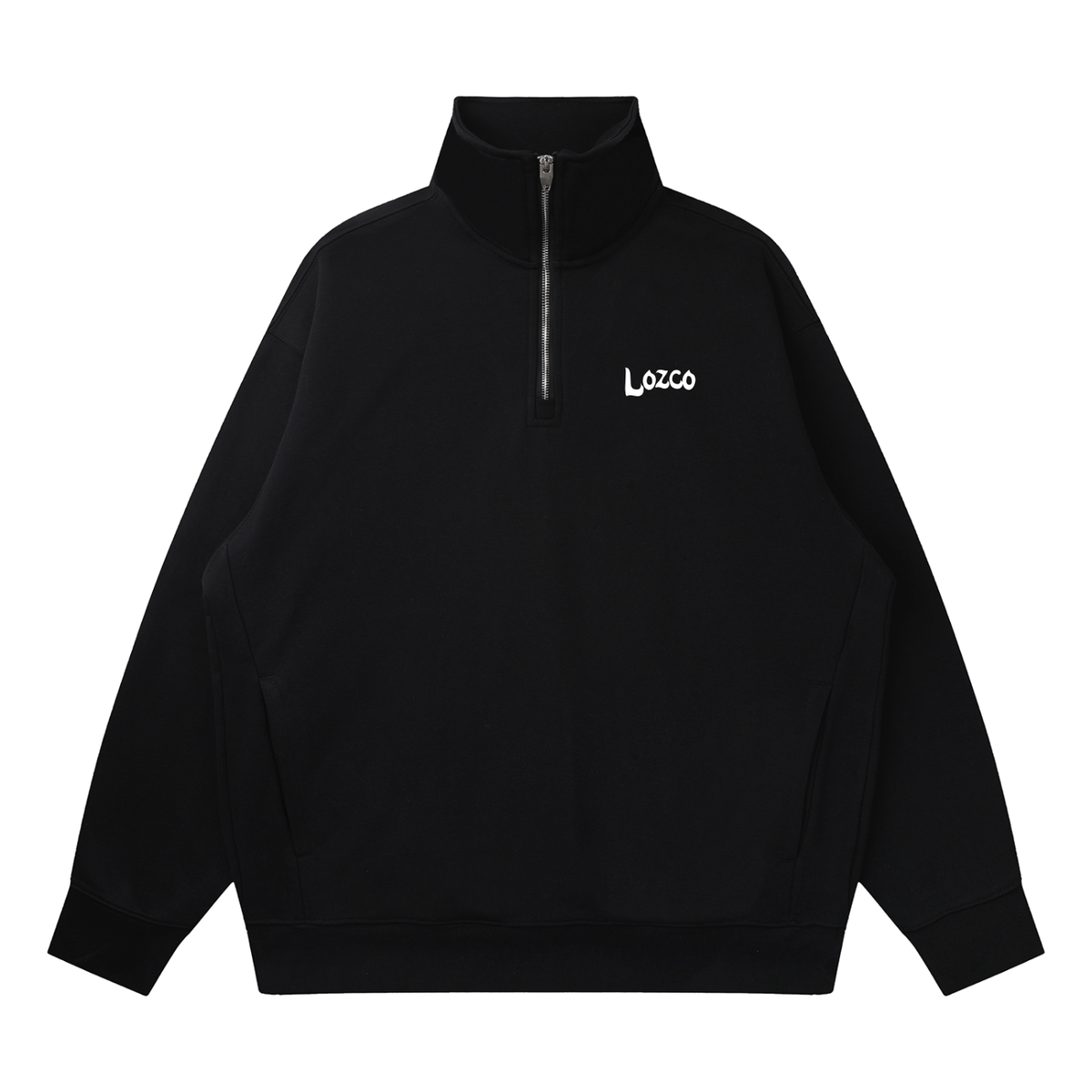 Quarter-Zip Drop Shoulder Sweatshirt
